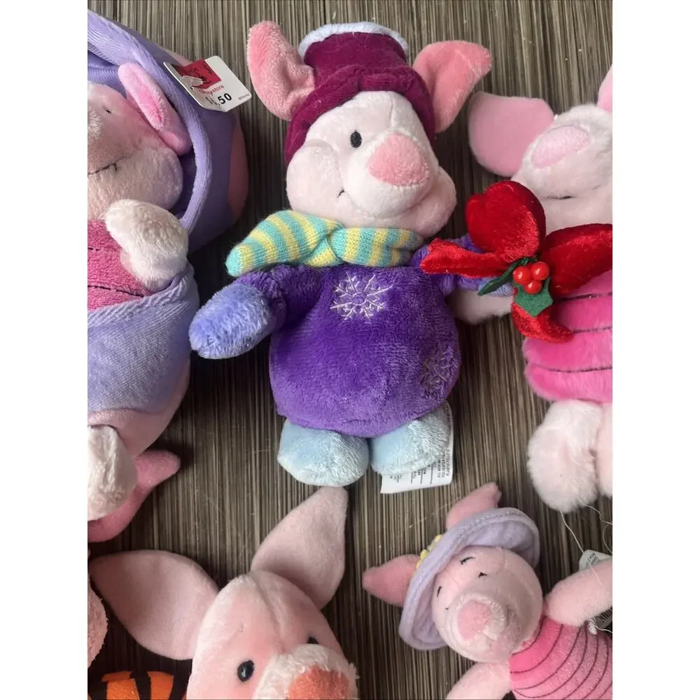 Disney Piglet Winnie the Pooh Small Plush Stuffed Animals Lot of 10